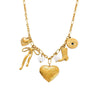 Necklace Stainless Steel Titanium Steel Heart Shape Electroplated Couple Style Handmade