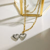 Necklace Stainless Steel Titanium Steel Heart Shape Electroplating Women's Jewelry