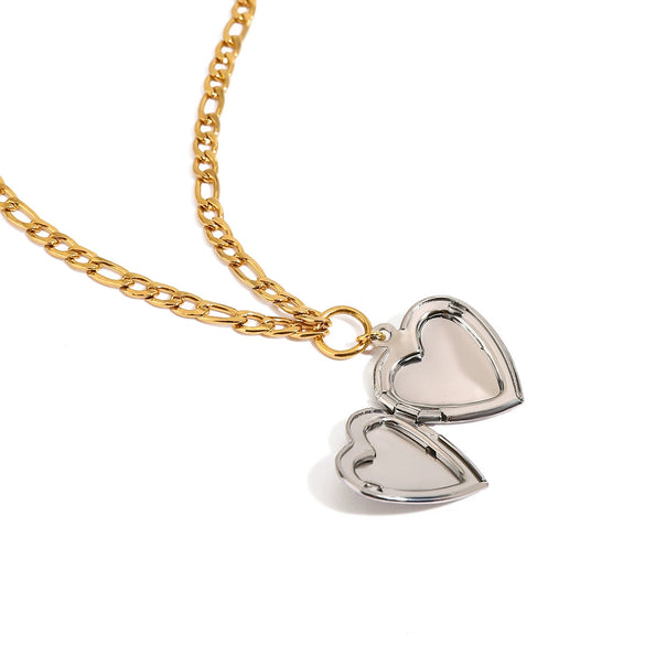 Necklace Stainless Steel Titanium Steel Heart Shape Electroplating Women's Jewelry