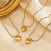 Necklace Stainless Steel Titanium Steel Heart Shape Electroplating Women's