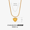 Necklace Stainless Steel Titanium Steel Heart Shape Electroplating Women's
