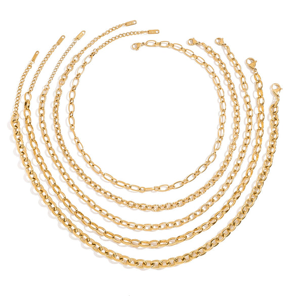 Necklace Stainless Steel Titanium Steel 18K Gold Electroplated Light Luxury Nonfading