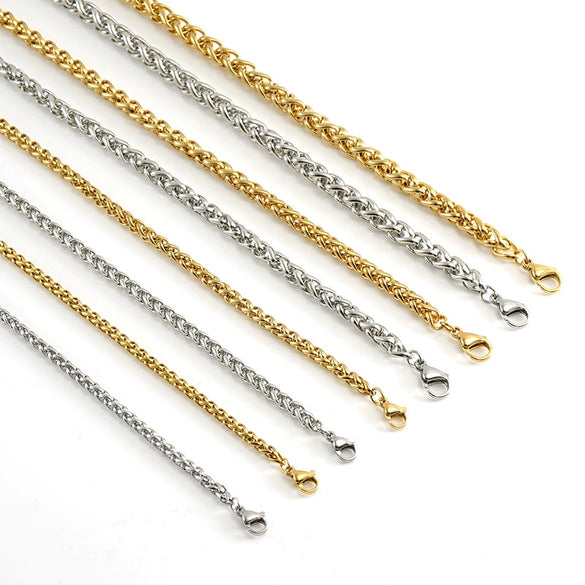 Necklace Stainless Steel Titanium Steel Keel Chain Geometric Electroplated