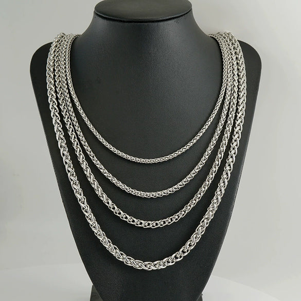 Necklace Stainless Steel Titanium Steel Keel Chain Geometric Electroplated