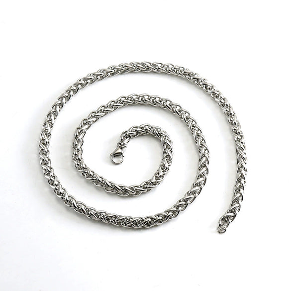 Necklace Stainless Steel Titanium Steel Keel Chain Geometric Electroplated