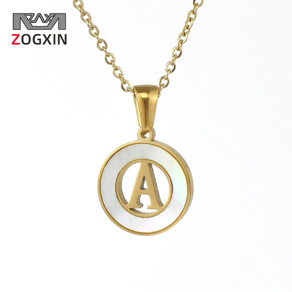 Necklace 316L Stainless Steel 316L Stainless Steel Letter Pattern Cross Chain Vacuum Plated For Women
