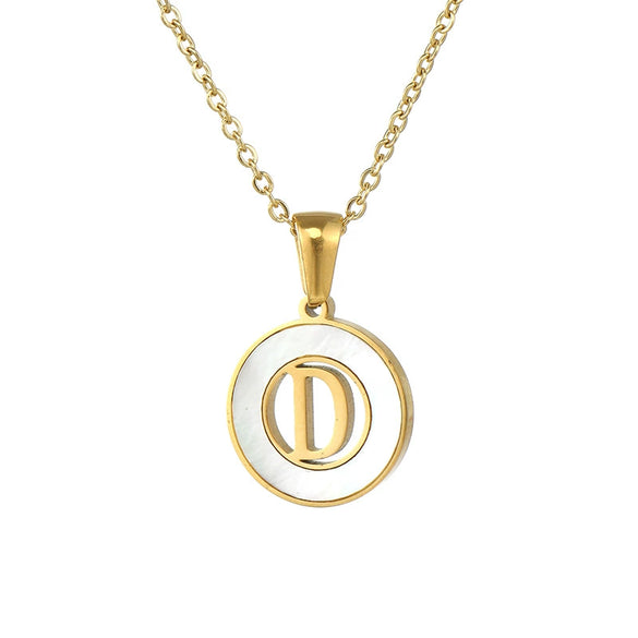 Necklace 316L Stainless Steel 316L Stainless Steel Letter Pattern Cross Chain Vacuum Plated For Women