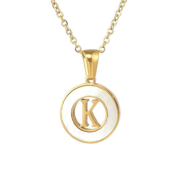 Necklace 316L Stainless Steel 316L Stainless Steel Letter Pattern Cross Chain Vacuum Plated For Women