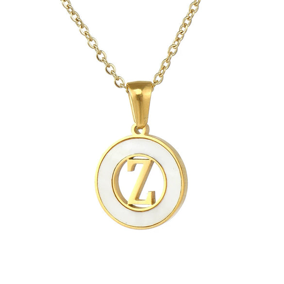 Necklace 316L Stainless Steel 316L Stainless Steel Letter Pattern Cross Chain Vacuum Plated For Women