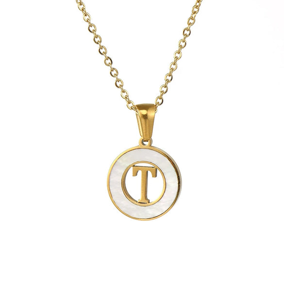 Necklace 316L Stainless Steel 316L Stainless Steel Letter Pattern Cross Chain Vacuum Plated For Women