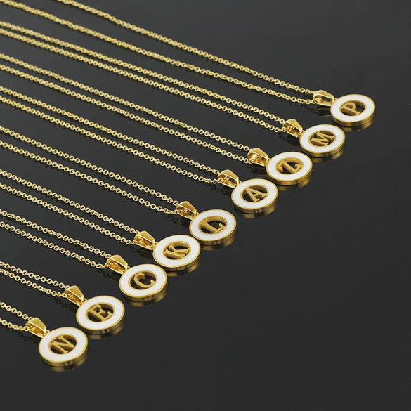 Necklace 316L Stainless Steel 316L Stainless Steel Letter Pattern Cross Chain Vacuum Plated For Women