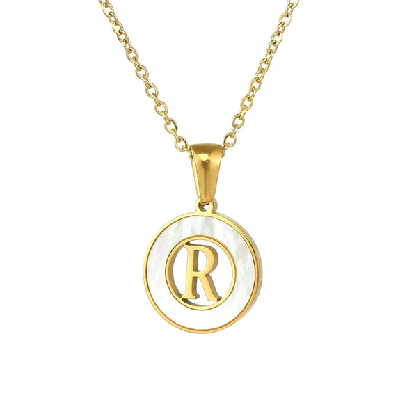Necklace 316L Stainless Steel 316L Stainless Steel Letter Pattern Cross Chain Vacuum Plated For Women