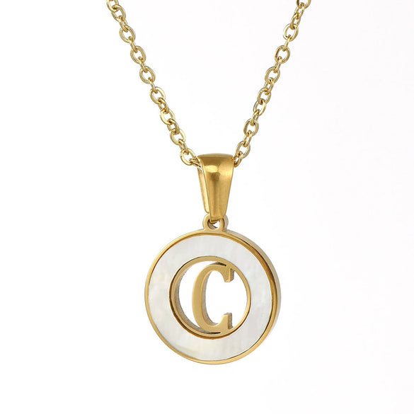 Necklace 316L Stainless Steel 316L Stainless Steel Letter Pattern Cross Chain Vacuum Plated For Women