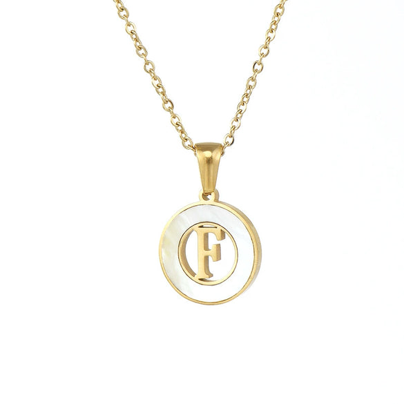 Necklace 316L Stainless Steel 316L Stainless Steel Letter Pattern Cross Chain Vacuum Plated For Women