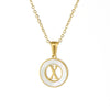 Necklace 316L Stainless Steel 316L Stainless Steel Letter Pattern Cross Chain Vacuum Plated For Women