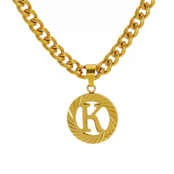 Necklace 316L Stainless Steel 316L Stainless Steel Letter Pattern Hip Hop Electroplating