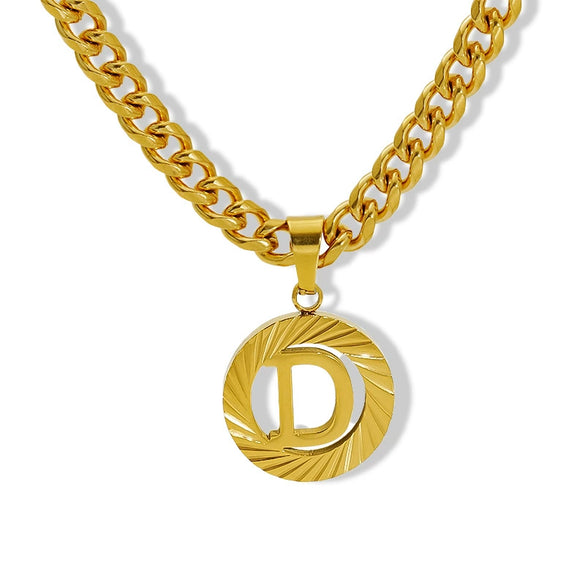 Necklace 316L Stainless Steel 316L Stainless Steel Letter Pattern Hip Hop Electroplating