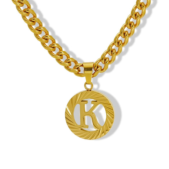 Necklace 316L Stainless Steel 316L Stainless Steel Letter Pattern Hip Hop Electroplating