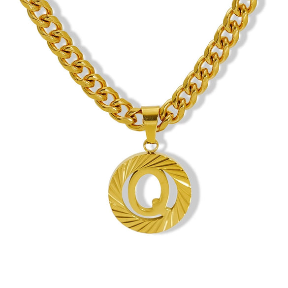 Necklace 316L Stainless Steel 316L Stainless Steel Letter Pattern Hip Hop Electroplating