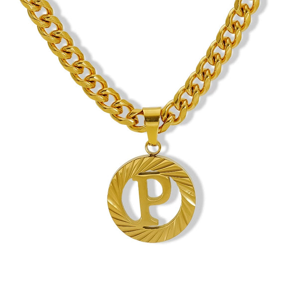 Necklace 316L Stainless Steel 316L Stainless Steel Letter Pattern Hip Hop Electroplating