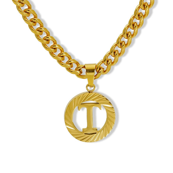 Necklace 316L Stainless Steel 316L Stainless Steel Letter Pattern Hip Hop Electroplating