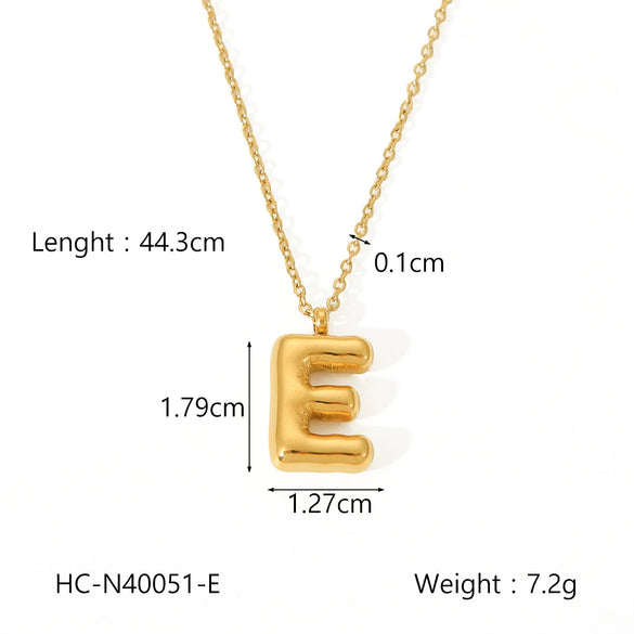 Necklace Stainless Steel Titanium Steel Letters Numbers Text Electroplated