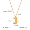 Necklace Stainless Steel Titanium Steel Letters Numbers Text Electroplated