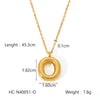 Necklace Stainless Steel Titanium Steel Letters Numbers Text Electroplated