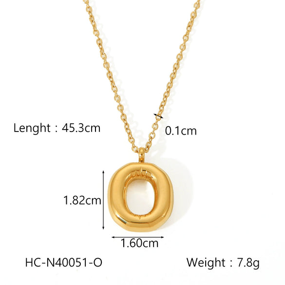 Necklace Stainless Steel Titanium Steel Letters Numbers Text Electroplated