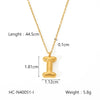 Necklace Stainless Steel Titanium Steel Letters Numbers Text Electroplated
