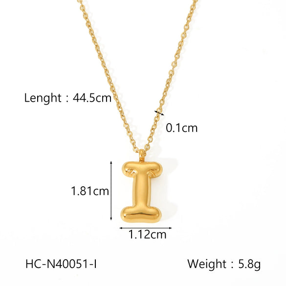 Necklace Stainless Steel Titanium Steel Letters Numbers Text Electroplated