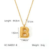 Necklace Stainless Steel Titanium Steel Letters Numbers Text Electroplated