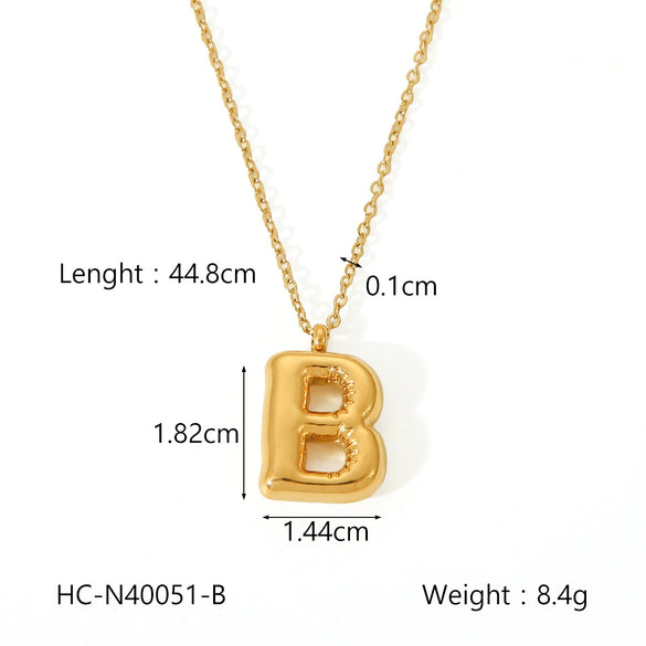Necklace Stainless Steel Titanium Steel Letters Numbers Text Electroplated