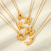 Necklace Stainless Steel Titanium Steel Letters Numbers Text Electroplated