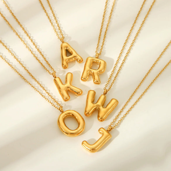 Necklace Stainless Steel Titanium Steel Letters Numbers Text Electroplated