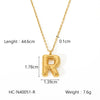 Necklace Stainless Steel Titanium Steel Letters Numbers Text Electroplated