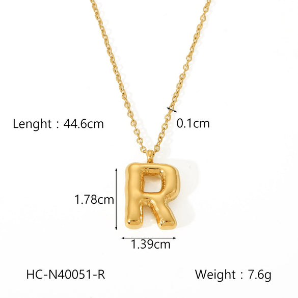 Necklace Stainless Steel Titanium Steel Letters Numbers Text Electroplated