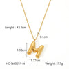 Necklace Stainless Steel Titanium Steel Letters Numbers Text Electroplated