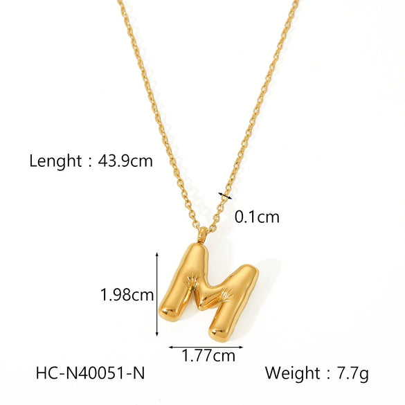 Necklace Stainless Steel Titanium Steel Letters Numbers Text Electroplated