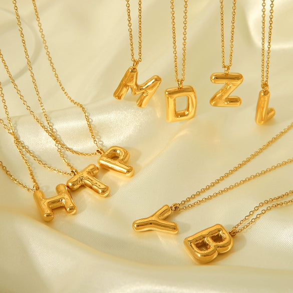 Necklace Stainless Steel Titanium Steel Letters Numbers Text Electroplated