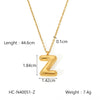 Necklace Stainless Steel Titanium Steel Letters Numbers Text Electroplated