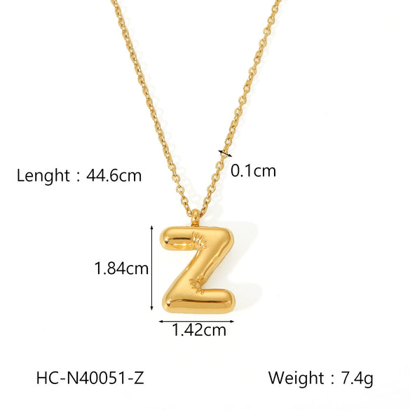 Necklace Stainless Steel Titanium Steel Letters Numbers Text Electroplated