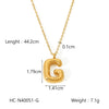 Necklace Stainless Steel Titanium Steel Letters Numbers Text Electroplated