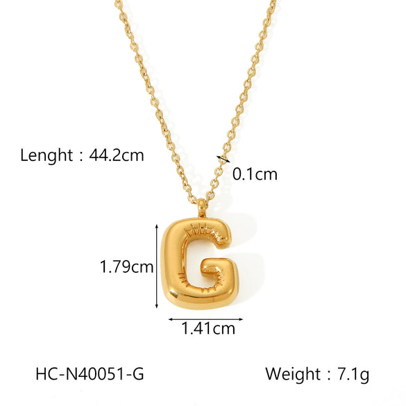 Necklace Stainless Steel Titanium Steel Letters Numbers Text Electroplated
