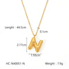 Necklace Stainless Steel Titanium Steel Letters Numbers Text Electroplated