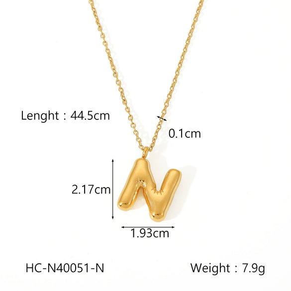 Necklace Stainless Steel Titanium Steel Letters Numbers Text Electroplated