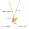 Necklace Stainless Steel Titanium Steel Letters Numbers Text Electroplated