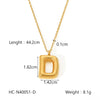 Necklace Stainless Steel Titanium Steel Letters Numbers Text Electroplated