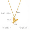 Necklace Stainless Steel Titanium Steel Letters Numbers Text Electroplated