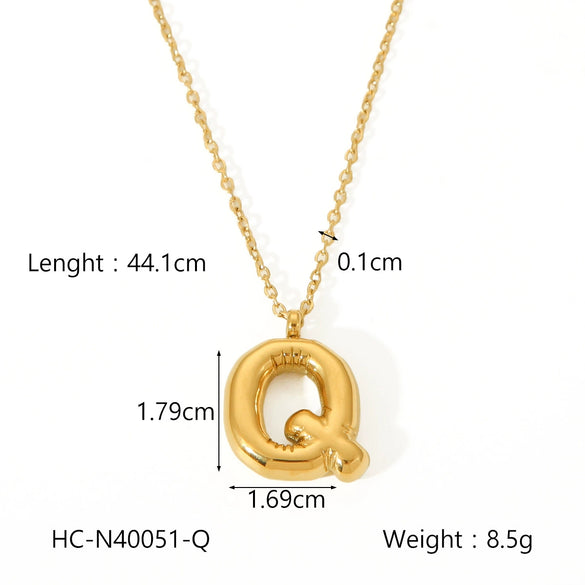 Necklace Stainless Steel Titanium Steel Letters Numbers Text Electroplated